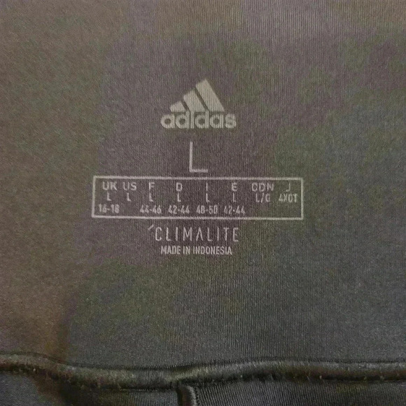 Adidas Climalite Ultimate High Rise Embossed Training Leggings Gray Size Large - Picture 7 of 8